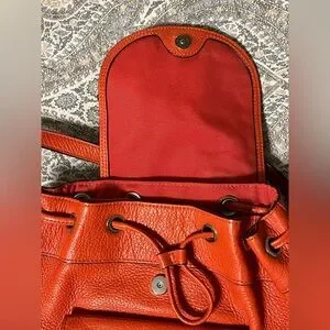 Authentic Coach Mini Billie Backpack Orange COACH Bright Mandarin Leather Amelia Convertible Women main image 3